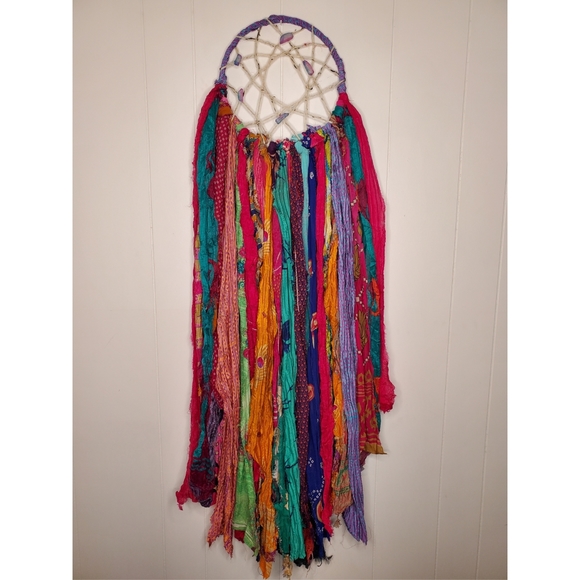 NATURAL LIFE Accessories - Huge Quartz Centered Boho DreamCatcher